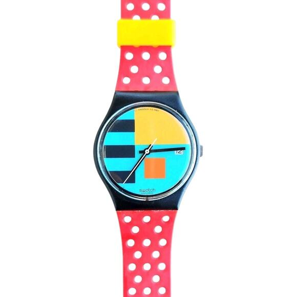 Vintage Swatch Watch NEEDLES GB408 1988 Standard Gents Rare Swiss Made Quartz - Picture 2 of 9